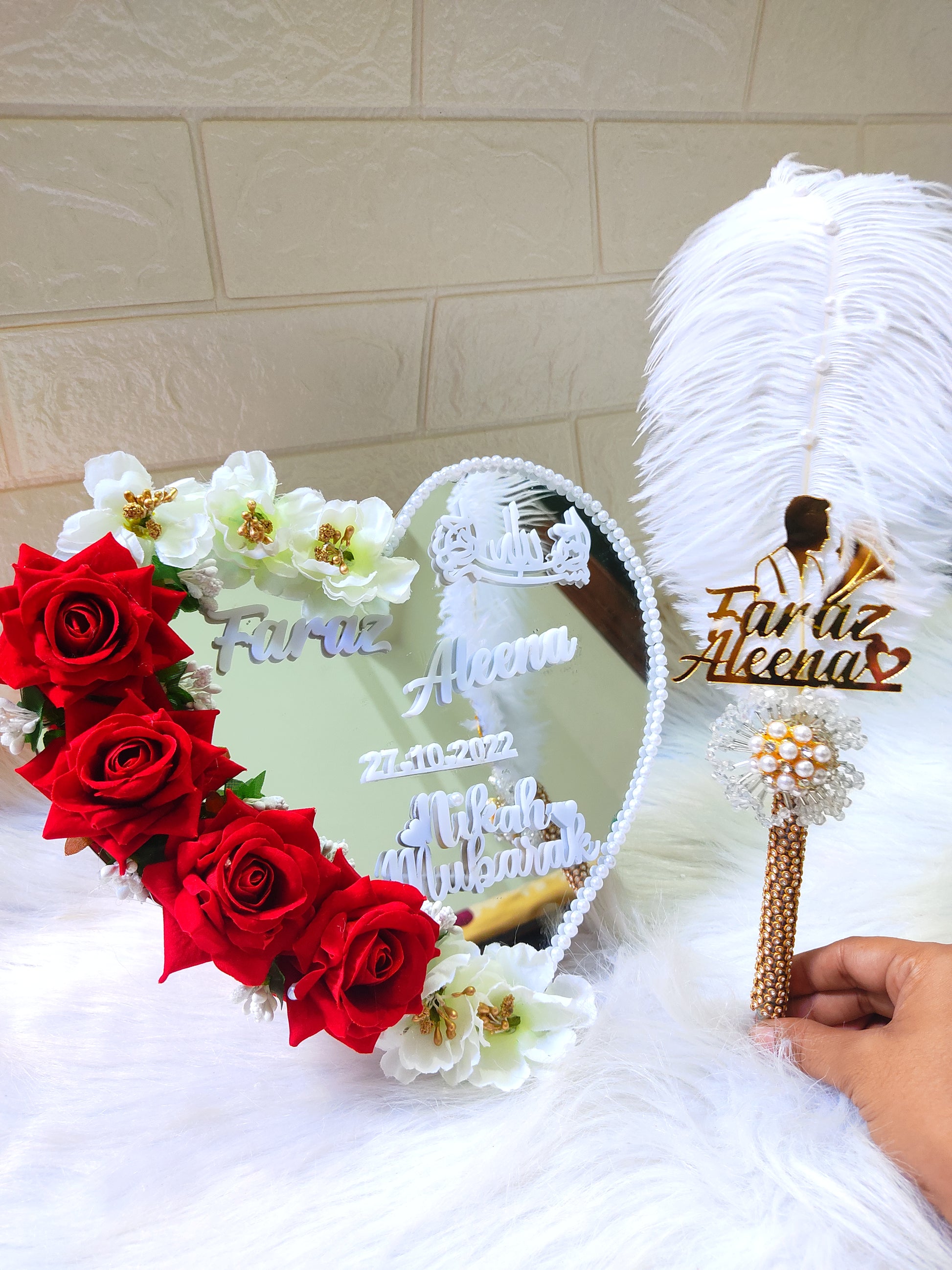 Heart Mirror and Nikah pen Combo