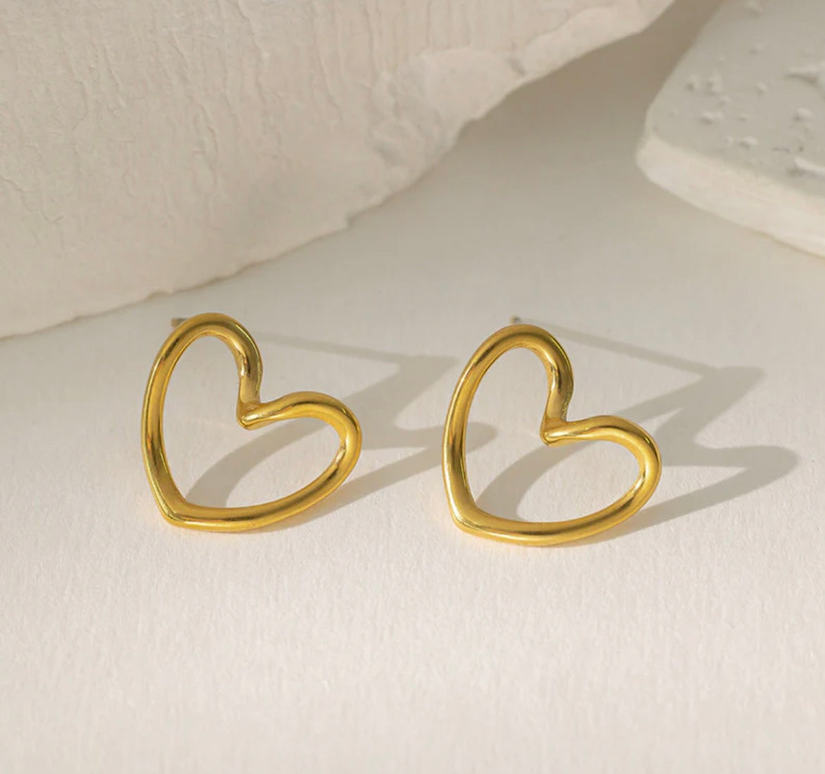 Infinity heart ear studs
