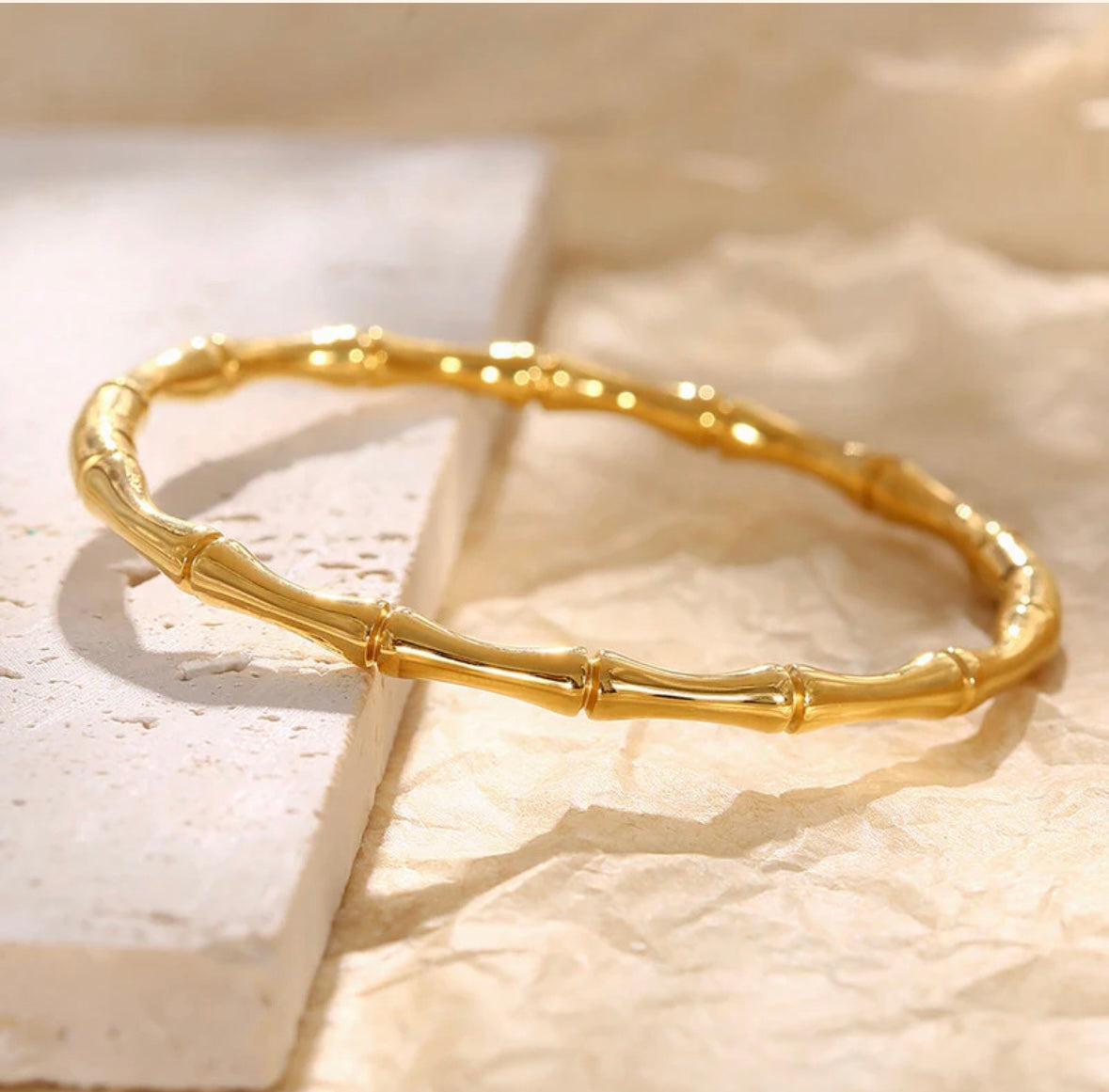 Bone bangle bracelet